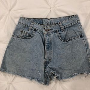 Vintage High Rise Levi Cutoff Jean Shorts